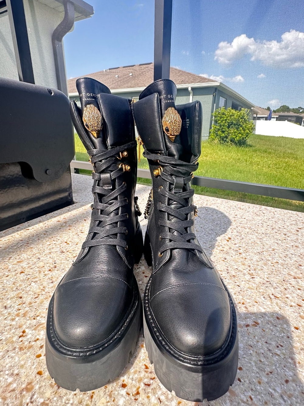 Kurt Geiger London Kensington combat boots Sz US 9.5